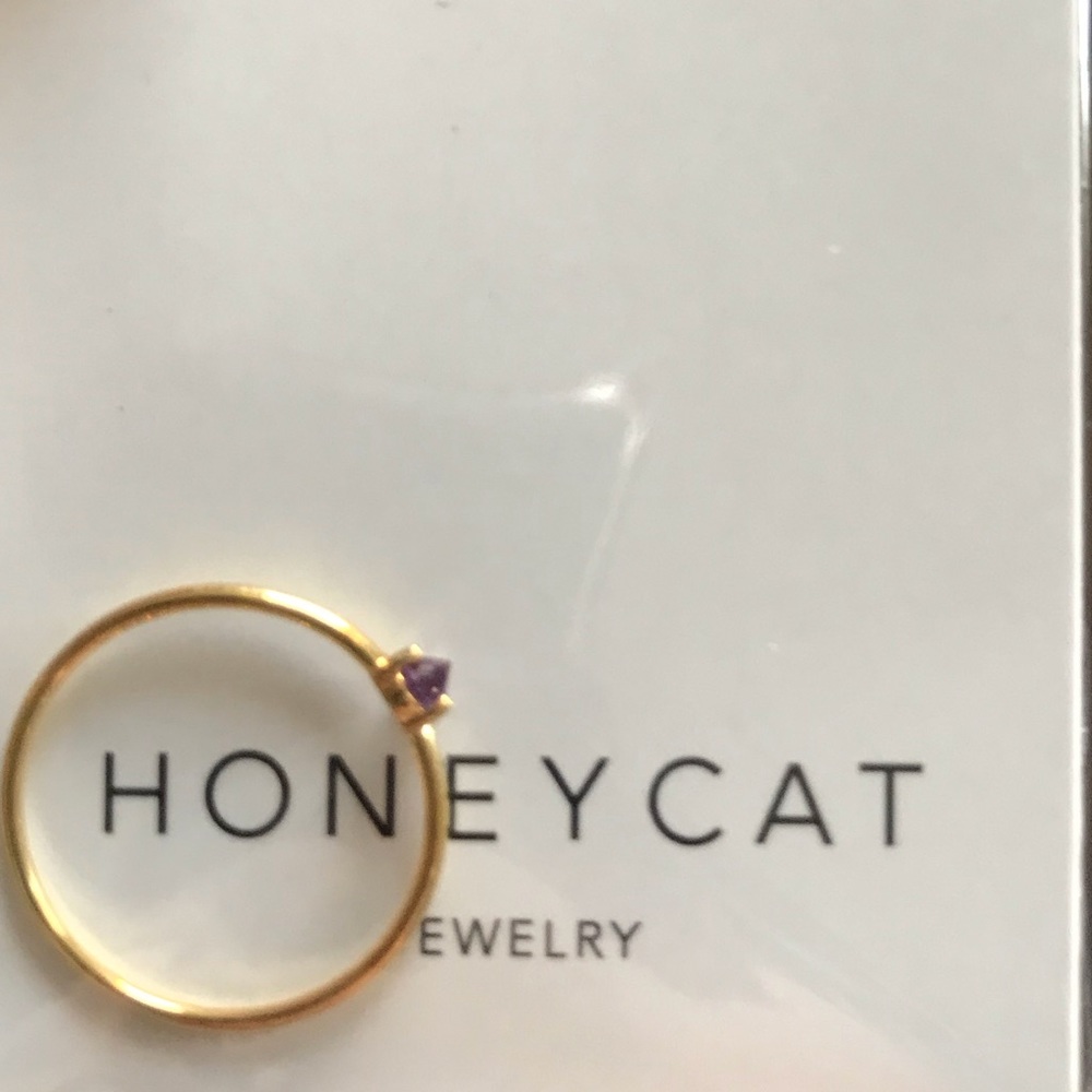 Last!🌟HP 4/11🌟Dainty Amethyst Crystal Point Ring - Picture 6 of 7